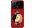 Funda Silicona Líquida Roja para Xiaomi Poco X6 Pro 5G diseño Hombre Escalada Dibujos
