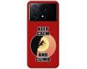 Funda Silicona Líquida Roja para Xiaomi Poco X6 Pro 5G diseño Mujer Escalada Dibujos