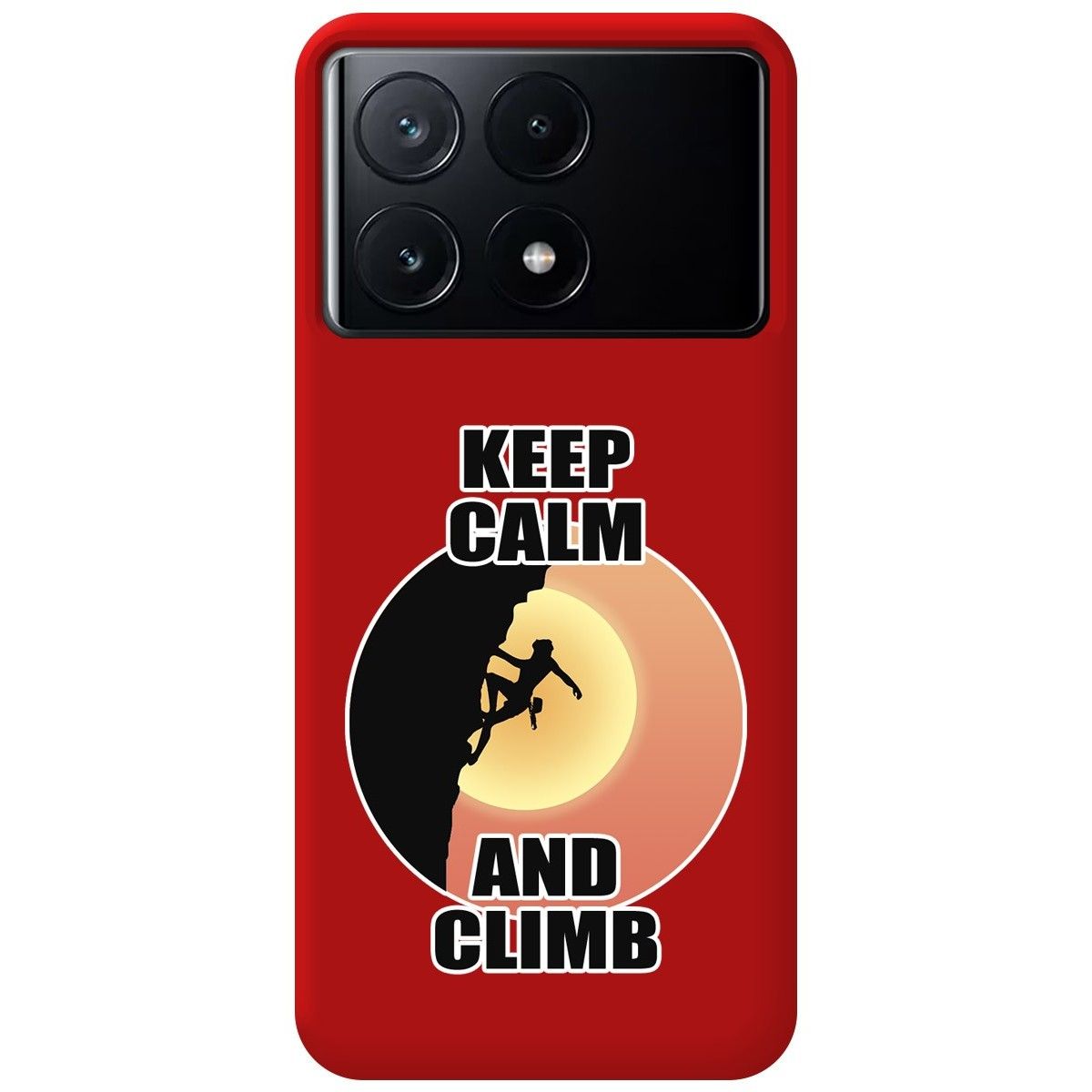 Funda Silicona Líquida Roja para Xiaomi Poco X6 Pro 5G diseño Mujer Escalada Dibujos