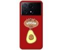 Funda Silicona Líquida Roja para Xiaomi Poco X6 Pro 5G diseño Vegan Life Dibujos