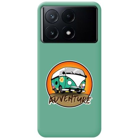 Funda Silicona Líquida Verde para Xiaomi Poco X6 Pro 5G diseño Adventure Dibujos
