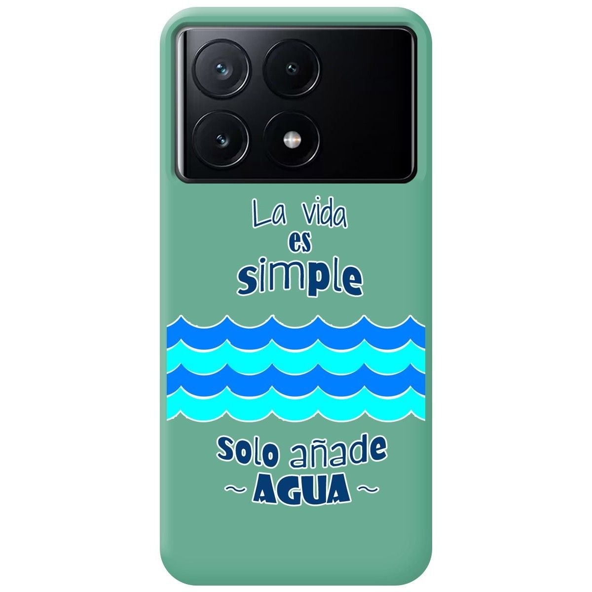 Funda Silicona Líquida Verde para Xiaomi Poco X6 Pro 5G diseño Agua Dibujos
