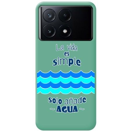 Funda Silicona Líquida Verde para Xiaomi Poco X6 Pro 5G diseño Agua Dibujos