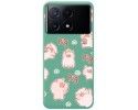 Funda Silicona Líquida Verde para Xiaomi Poco X6 Pro 5G diseño Cerdos Dibujos