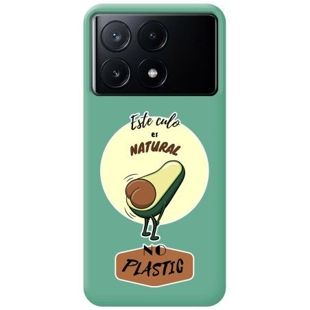 Funda Silicona Líquida Verde para Xiaomi Poco X6 Pro 5G diseño Culo Natural Dibujos