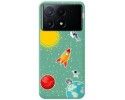 Funda Silicona Líquida Verde para Xiaomi Poco X6 Pro 5G diseño Espacio Dibujos