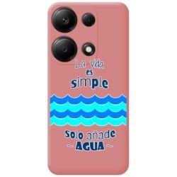 Funda Silicona Líquida Rosa para Xiaomi Redmi Note 13 Pro 4G diseño Agua Dibujos