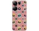 Funda Silicona Líquida Rosa para Xiaomi Redmi Note 13 Pro 4G diseño Catrina Dibujos