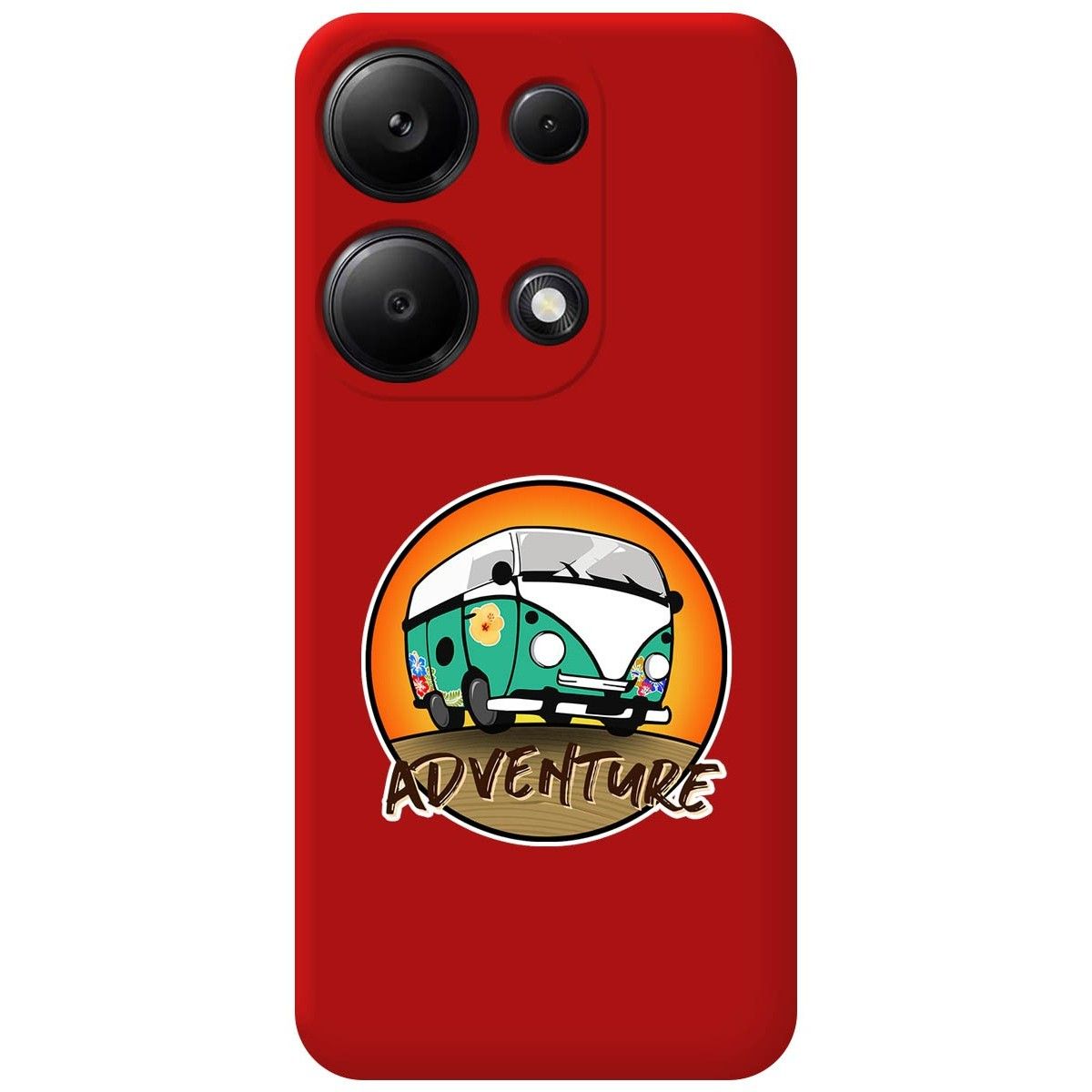 Funda Silicona Líquida Roja para Xiaomi Redmi Note 13 Pro 4G diseño Adventure Dibujos