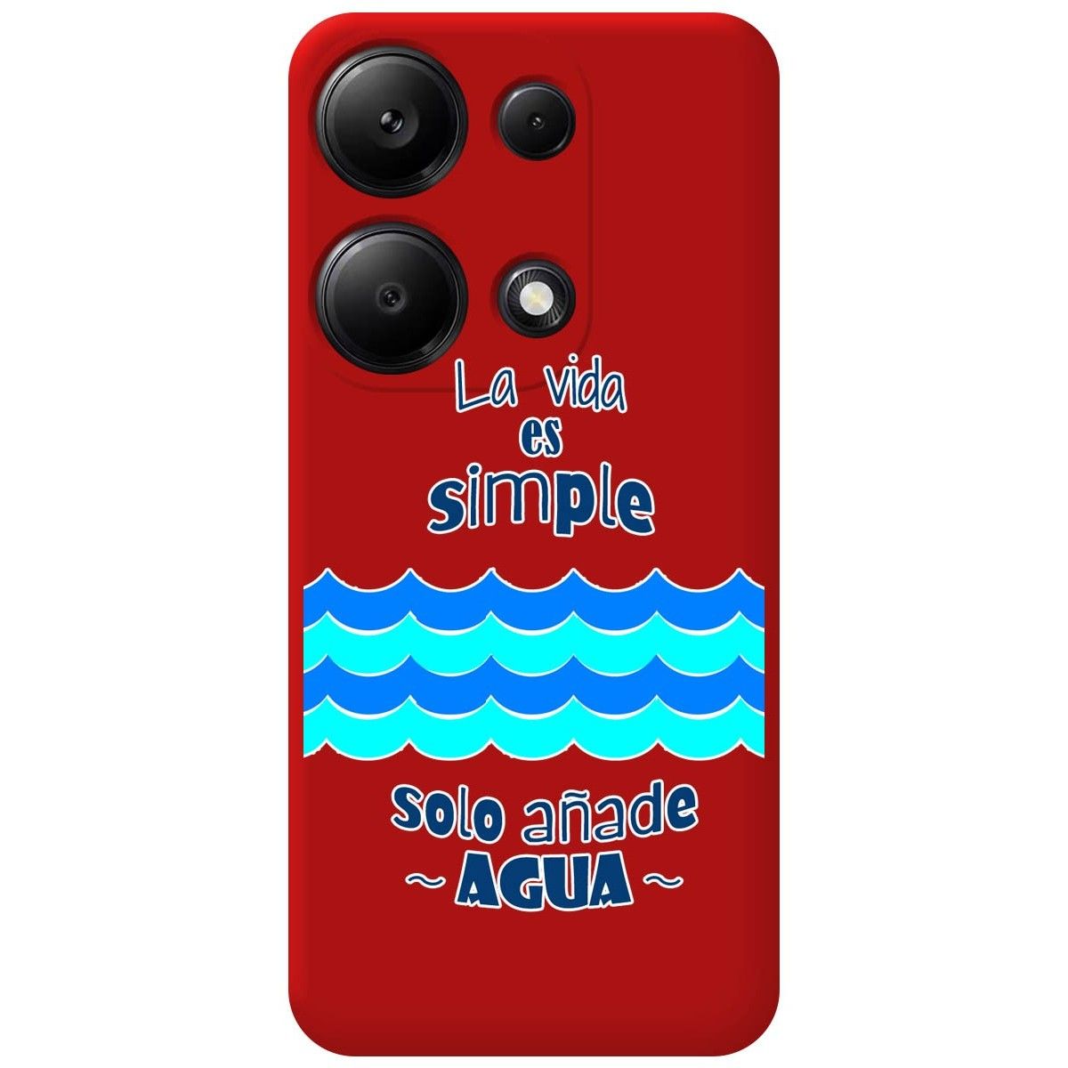 Funda Silicona Líquida Roja para Xiaomi Redmi Note 13 Pro 4G diseño Agua Dibujos