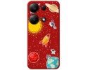 Funda Silicona Líquida Roja para Xiaomi Redmi Note 13 Pro 4G diseño Espacio Dibujos