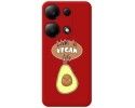 Funda Silicona Líquida Roja para Xiaomi Redmi Note 13 Pro 4G diseño Vegan Life Dibujos