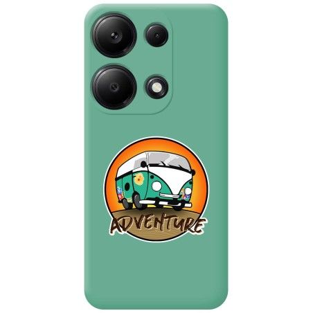Funda Silicona Líquida Verde para Xiaomi Redmi Note 13 Pro 4G diseño Adventure Dibujos