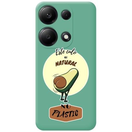 Funda Silicona Líquida Verde para Xiaomi Redmi Note 13 Pro 4G diseño Culo Natural Dibujos