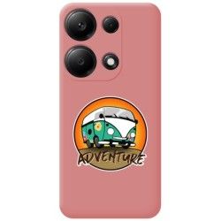 Funda Silicona Líquida Rosa para Xiaomi Poco M6 Pro 4G diseño Adventure Dibujos