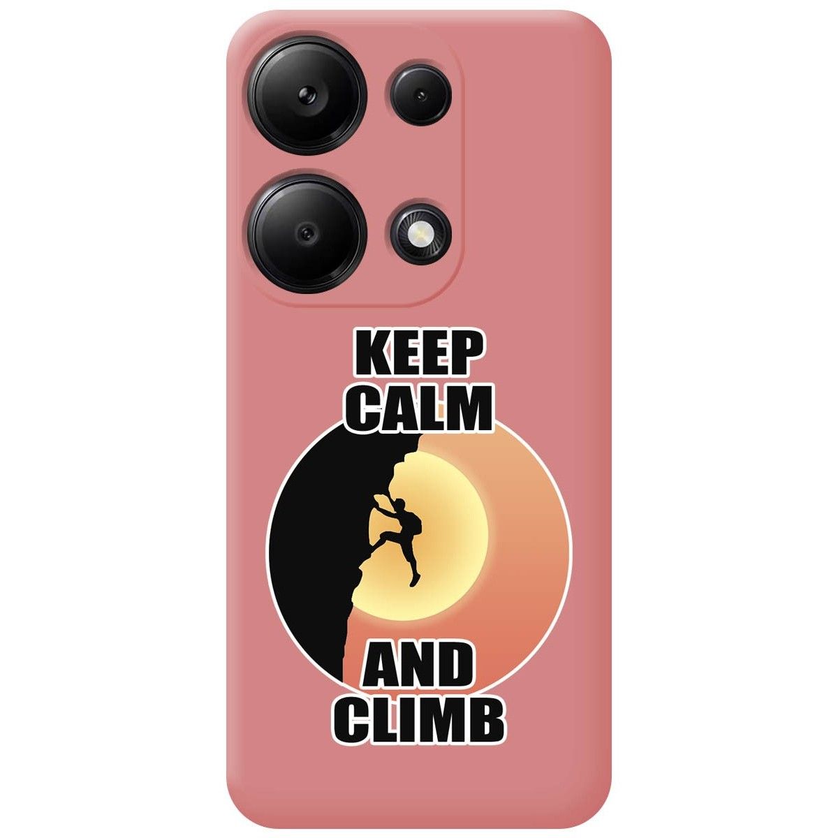 Funda Silicona Líquida Rosa para Xiaomi Poco M6 Pro 4G diseño Hombre Escalada Dibujos