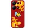 Funda Silicona Líquida Roja para Xiaomi Poco M6 Pro 4G diseño Abeja Dibujos