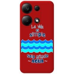 Funda Silicona Líquida Roja para Xiaomi Poco M6 Pro 4G diseño Agua Dibujos