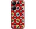 Funda Silicona Líquida Roja para Xiaomi Poco M6 Pro 4G diseño Catrina Dibujos