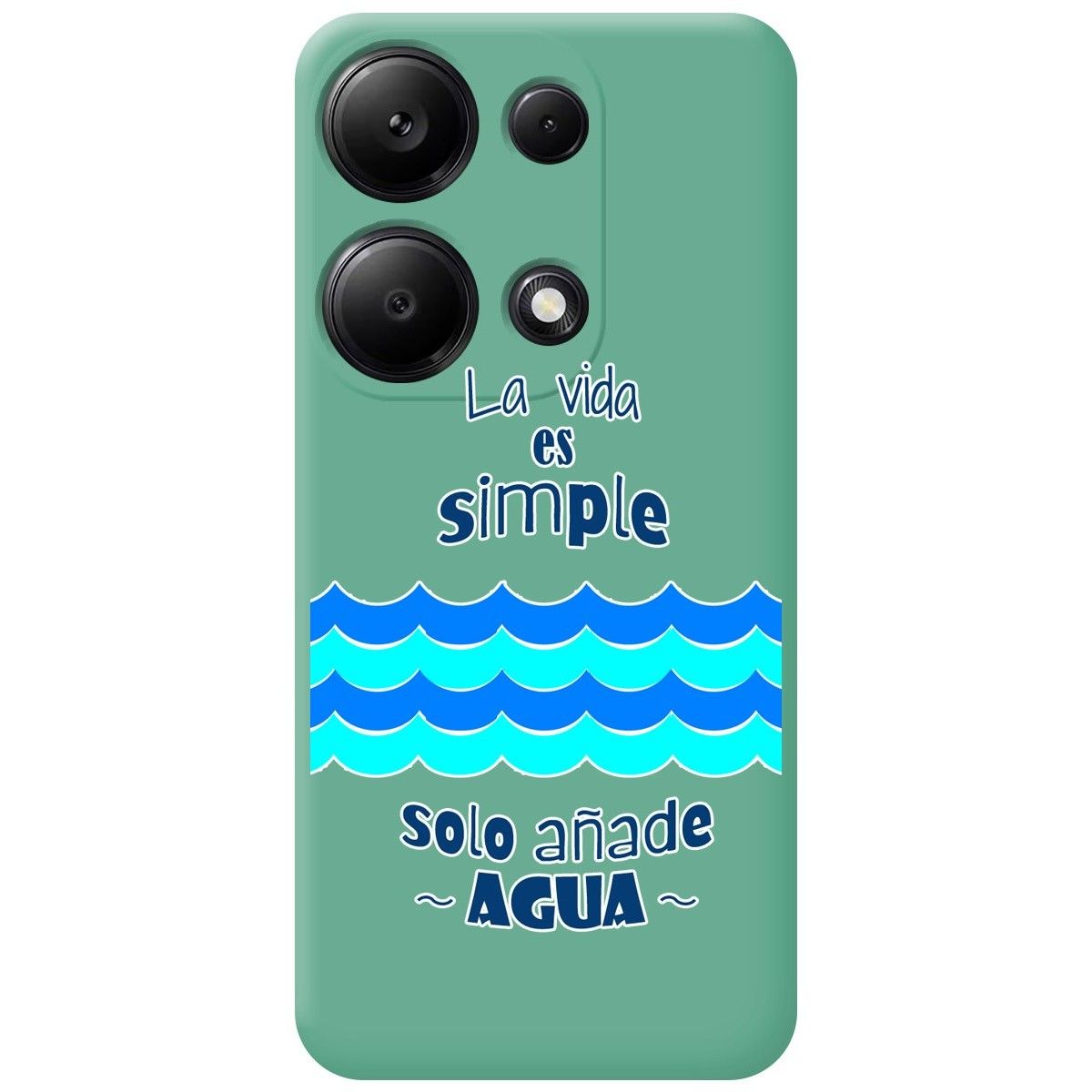 Funda Silicona Líquida Verde para Xiaomi Poco M6 Pro 4G diseño Agua Dibujos
