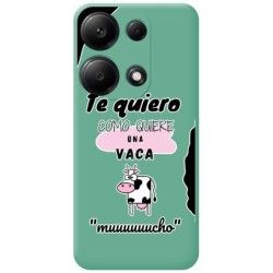 Funda Silicona Líquida Verde para Xiaomi Poco M6 Pro 4G diseño Vaca Dibujos