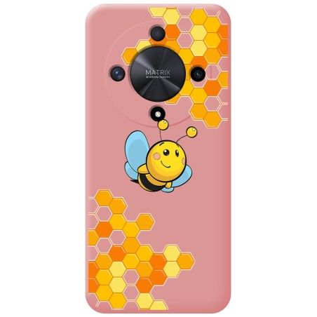 Funda Silicona Líquida Rosa para Huawei Honor Magic 6 Lite 5G diseño Abeja Dibujos