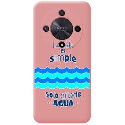 Funda Silicona Líquida Rosa para Huawei Honor Magic 6 Lite 5G diseño Agua Dibujos