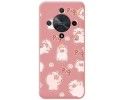 Funda Silicona Líquida Rosa para Huawei Honor Magic 6 Lite 5G diseño Cerdos Dibujos