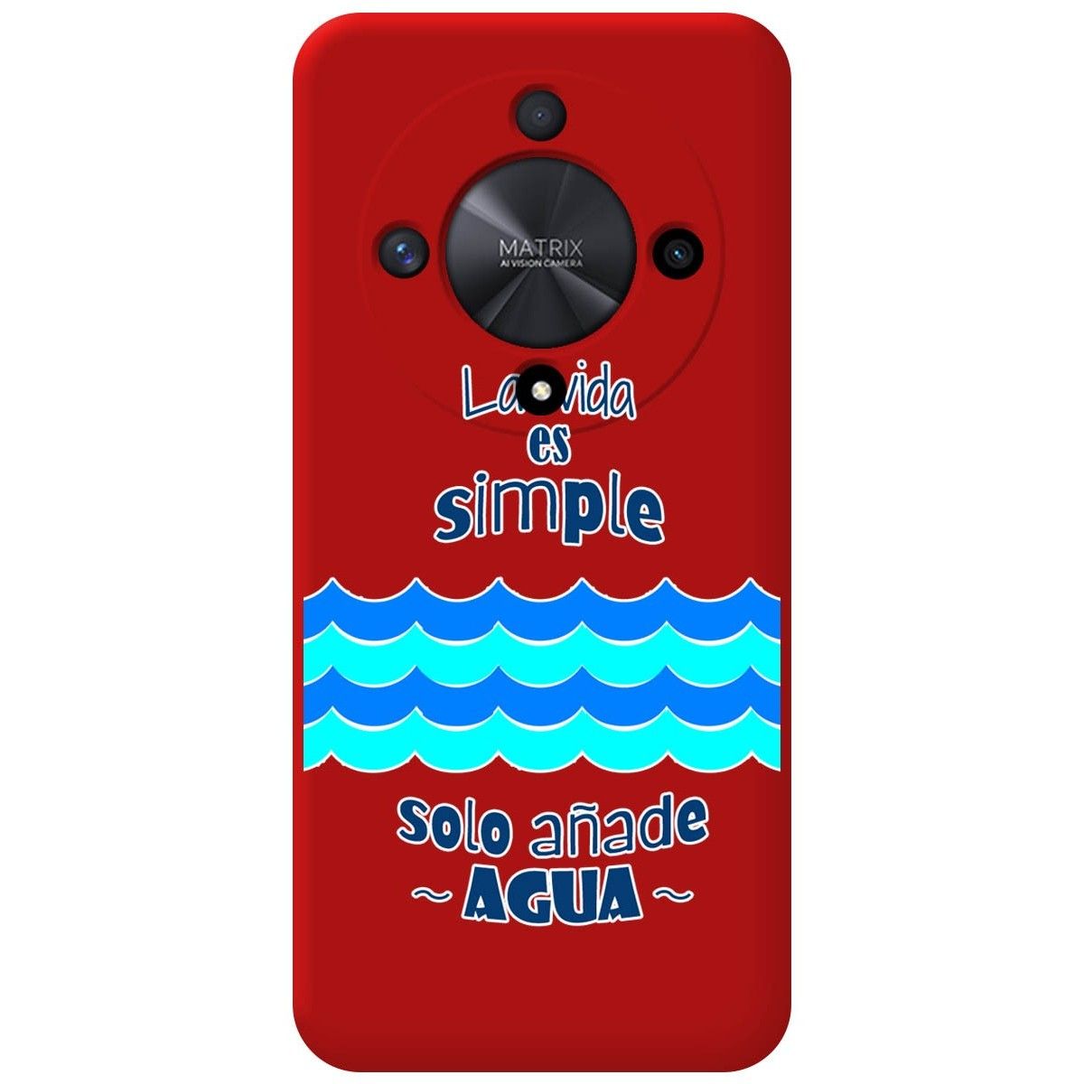 Funda Silicona Líquida Roja para Huawei Honor Magic 6 Lite 5G diseño Agua Dibujos