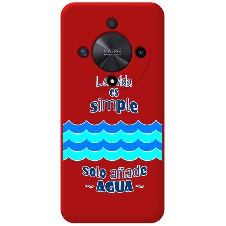 Funda Silicona Líquida Roja para Huawei Honor Magic 6 Lite 5G diseño Agua Dibujos