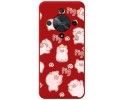 Funda Silicona Líquida Roja para Huawei Honor Magic 6 Lite 5G diseño Cerdos Dibujos