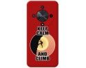 Funda Silicona Líquida Roja para Huawei Honor Magic 6 Lite 5G diseño Hombre Escalada Dibujos