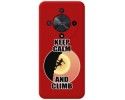 Funda Silicona Líquida Roja para Huawei Honor Magic 6 Lite 5G diseño Mujer Escalada Dibujos