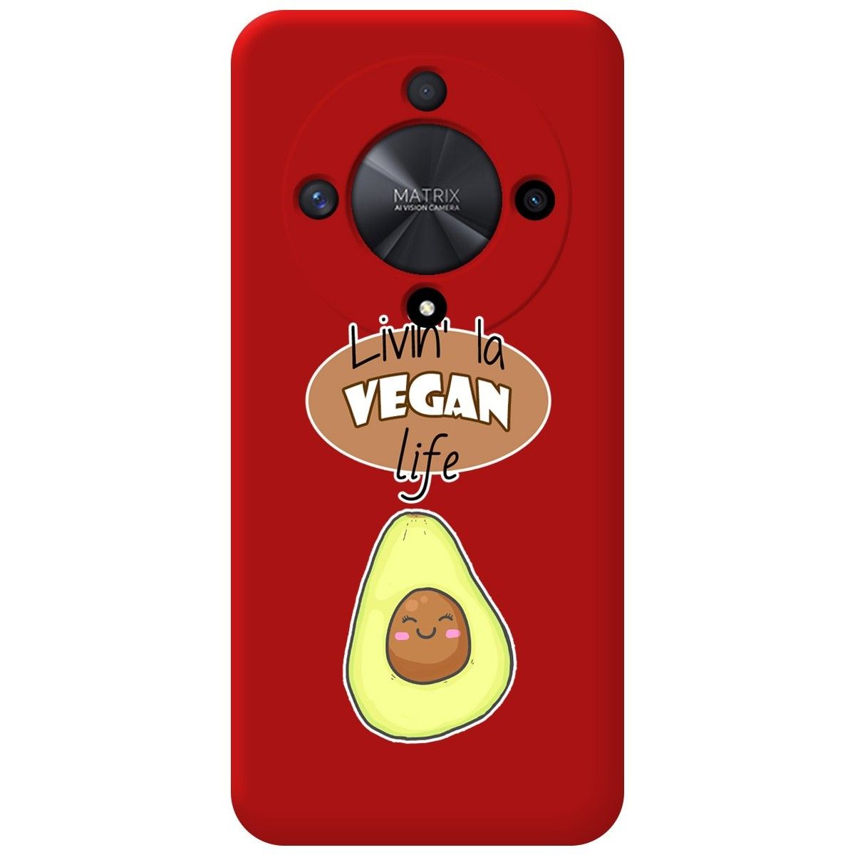 Funda Silicona Líquida Roja para Huawei Honor Magic 6 Lite 5G diseño Vegan Life Dibujos