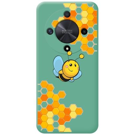 Funda Silicona Líquida Verde para Huawei Honor Magic 6 Lite 5G diseño Abeja Dibujos