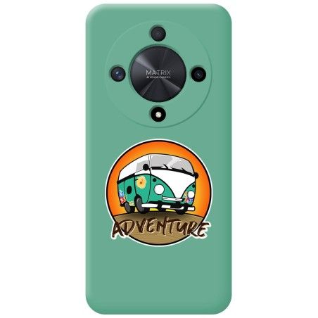 Funda Silicona Líquida Verde para Huawei Honor Magic 6 Lite 5G diseño Adventure Dibujos