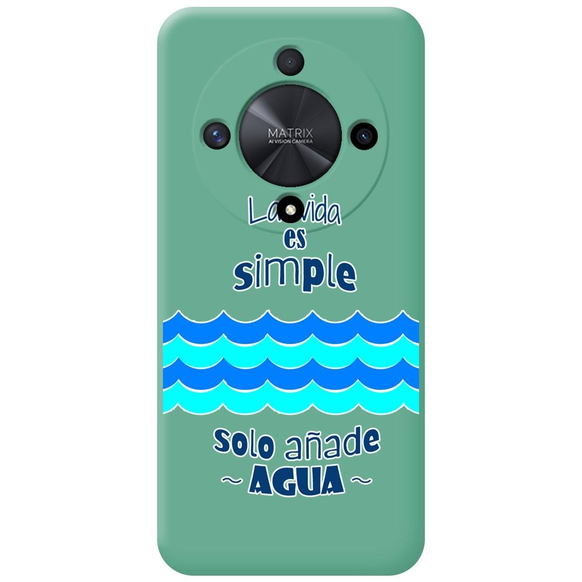 Funda Silicona Líquida Verde para Huawei Honor Magic 6 Lite 5G diseño Agua Dibujos