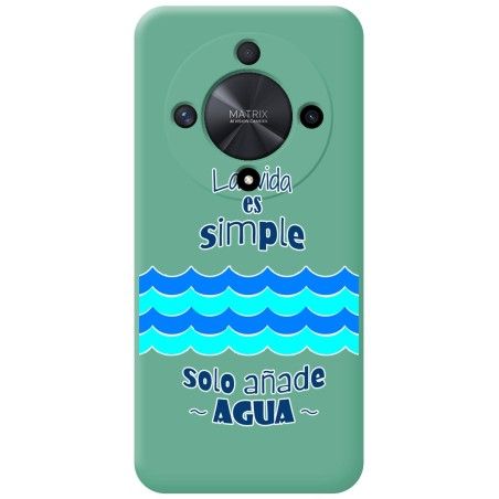 Funda Silicona Líquida Verde para Huawei Honor Magic 6 Lite 5G diseño Agua Dibujos
