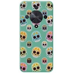 Funda Silicona Líquida Verde para Huawei Honor Magic 6 Lite 5G diseño Catrina Dibujos