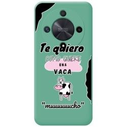 Funda Silicona Líquida Verde para Huawei Honor Magic 6 Lite 5G diseño Vaca Dibujos