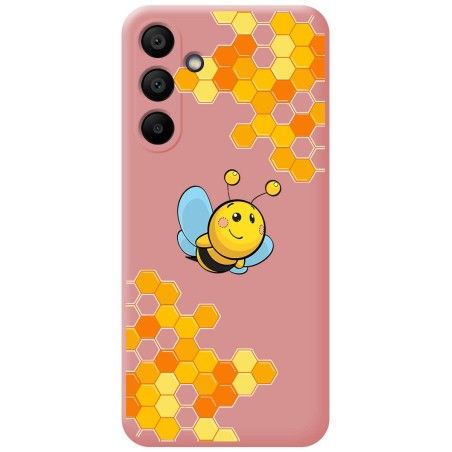 Funda Silicona Líquida Rosa para Samsung Galaxy A15 4G / 5G diseño Abeja Dibujos