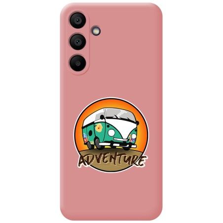 Funda Silicona Líquida Rosa para Samsung Galaxy A15 4G / 5G diseño Adventure Dibujos