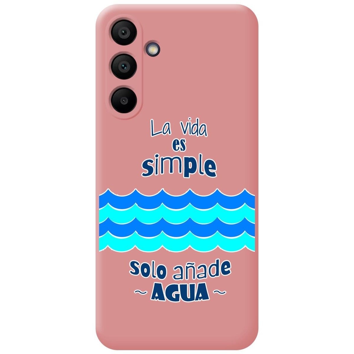 Funda Silicona Líquida Rosa para Samsung Galaxy A15 4G / 5G diseño Agua Dibujos