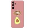 Funda Silicona Líquida Rosa para Samsung Galaxy A15 4G / 5G diseño Vegan Life Dibujos