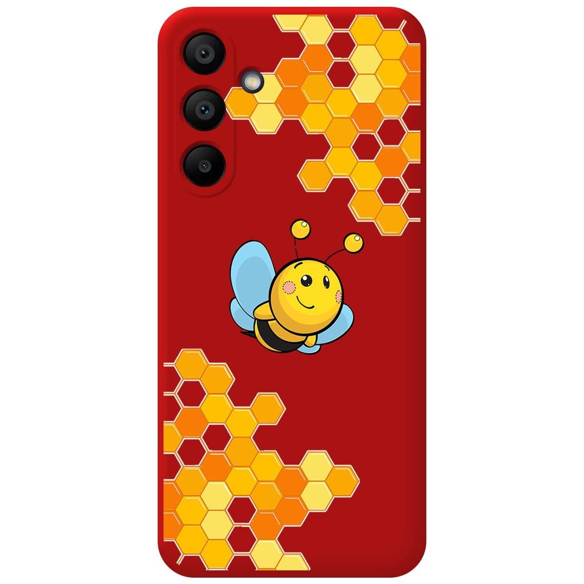 Funda Silicona Líquida Roja para Samsung Galaxy A15 4G / 5G diseño Abeja Dibujos