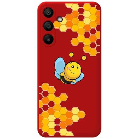 Funda Silicona Líquida Roja para Samsung Galaxy A15 4G / 5G diseño Abeja Dibujos