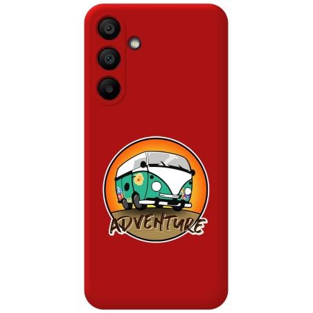 Funda Silicona Líquida Roja para Samsung Galaxy A15 4G / 5G diseño Adventure Dibujos