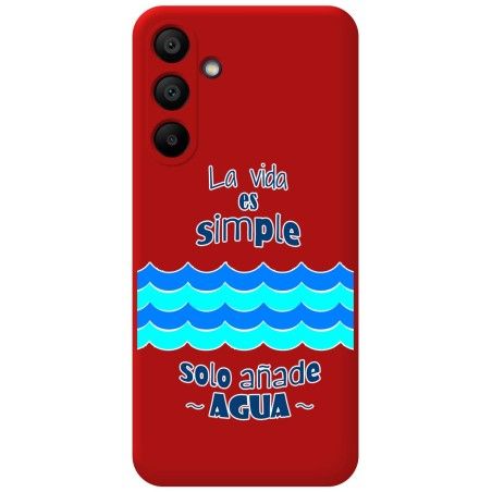 Funda Silicona Líquida Roja para Samsung Galaxy A15 4G / 5G diseño Agua Dibujos