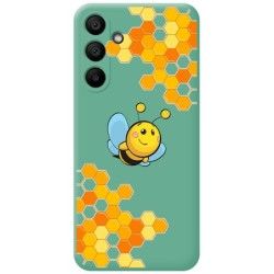 Funda Silicona Líquida Verde para Samsung Galaxy A15 4G / 5G diseño Abeja Dibujos