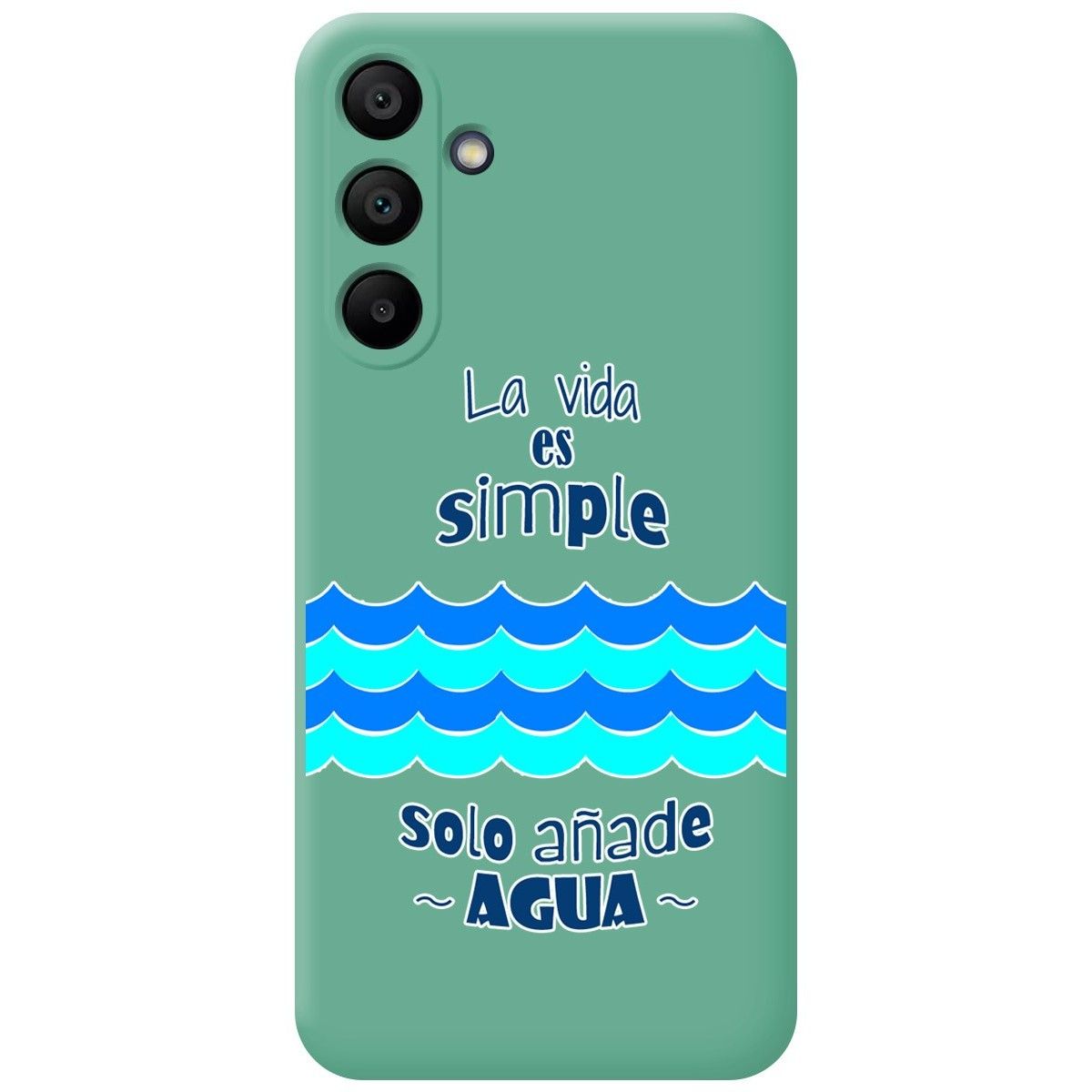 Funda Silicona Líquida Verde para Samsung Galaxy A15 4G / 5G diseño Agua Dibujos